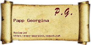 Papp Georgina névjegykártya